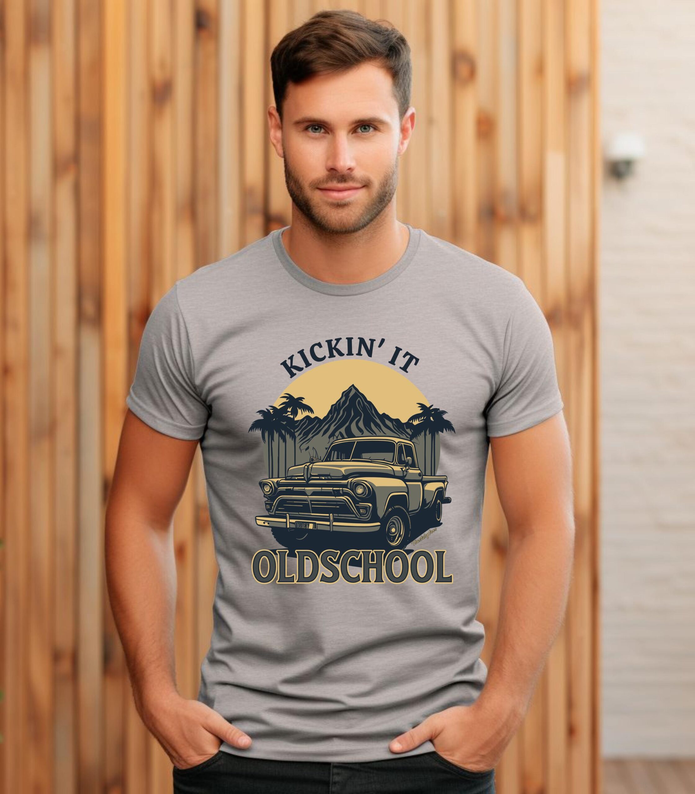 Kickin' It Oldschool Shirt | Vintage Truck Classic Car Gift for Dad
